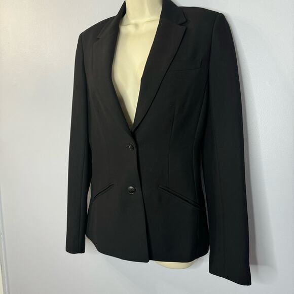 Alexander Wang Black Single Breasted Blazer Structure Wool Blend Women's 4 - Picture 4 of 10